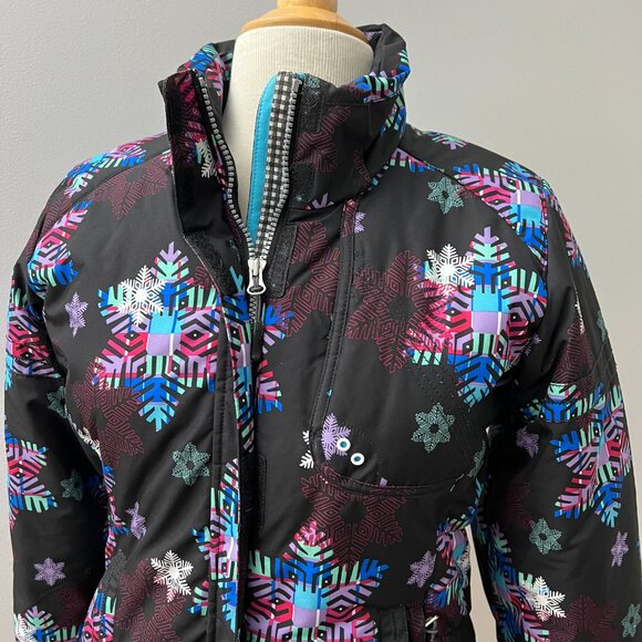 Obermeyer Snowflake Ski Jacket Black Sz Junior 16 - Picture 2 of 15